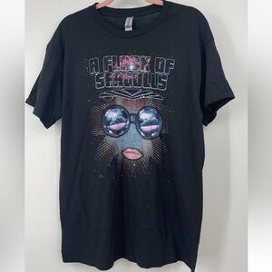 Vintage A Flock of Seagulls Galaxy T-Shirt Large Gildan